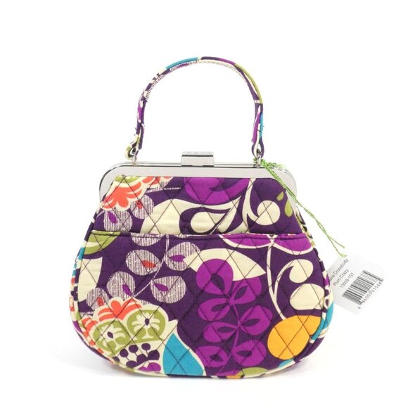 Vera Bradley Plum Crazy Mini Frame Crossbody Purse NWT ~ Retired Pattern - Picture 4 of 12